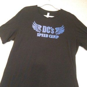 Canvas DC'S SPEED CAMP Shirt Mens XL Black w Blue Logo T-Shirt